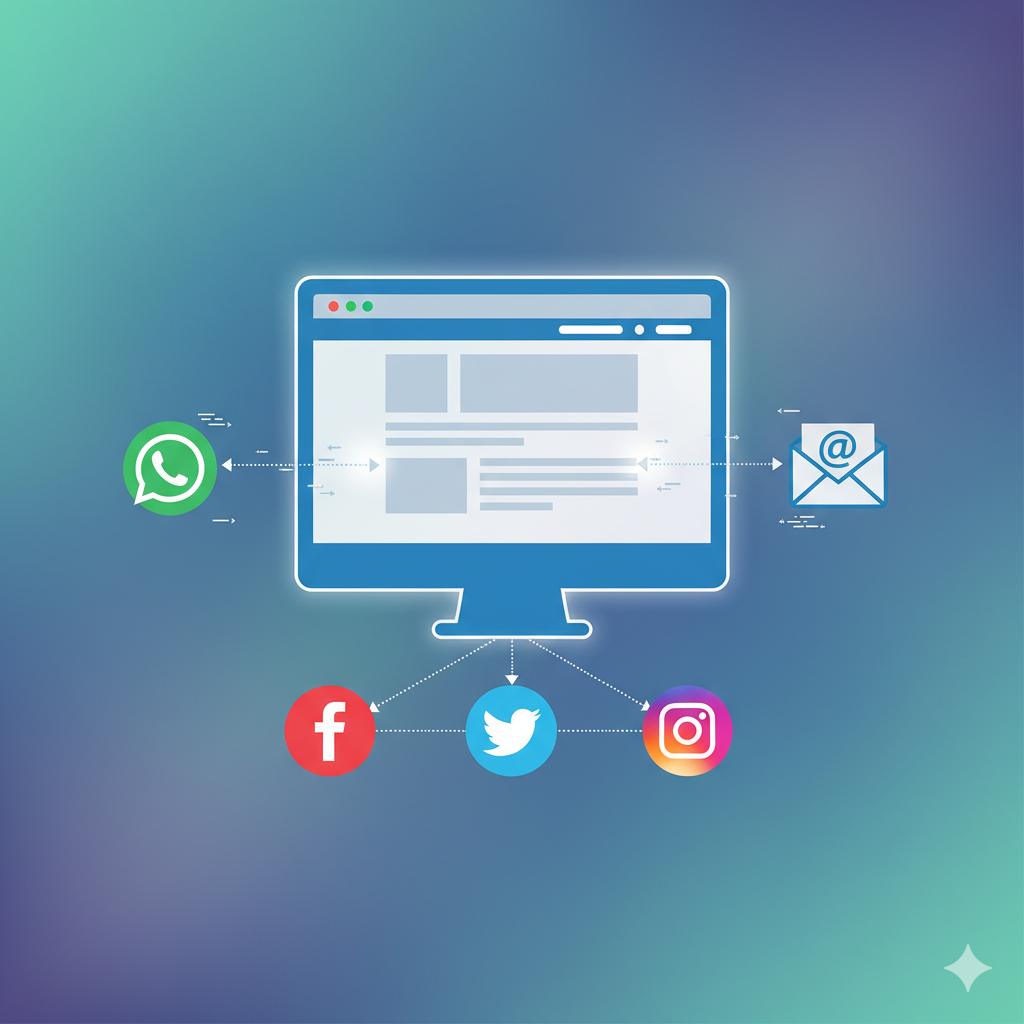 Como integrar seu site com WhatsApp, e-mail e redes sociais