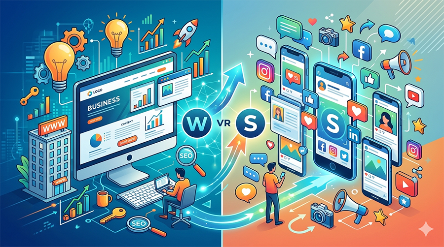 Site ou redes sociais: qual é mais importante para o seu negócio?